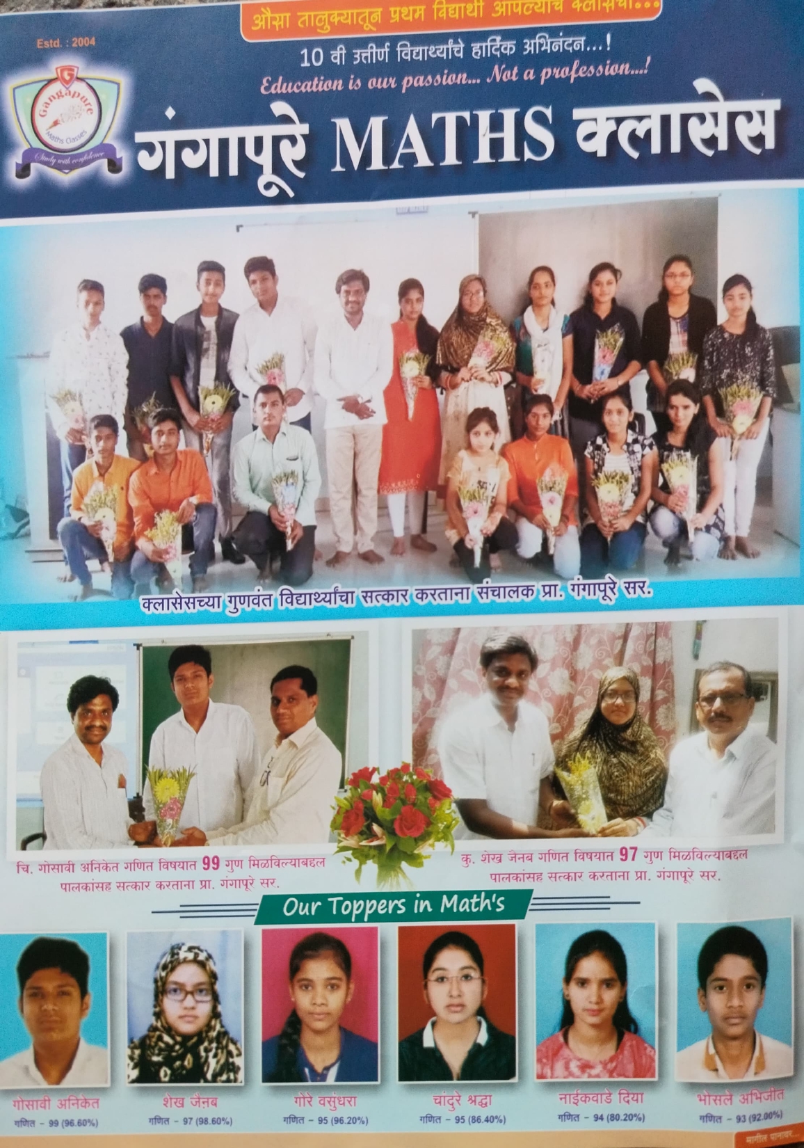 10th class Topper students 2019